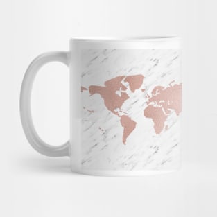 Wanderlust marble - rose gold Mug